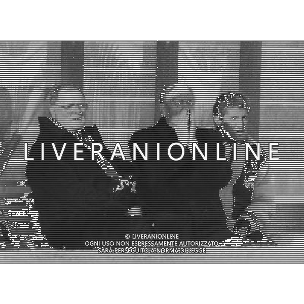 Nils Liedholm allenatore della Roma con Angelo Sormani nel 1987 ph archivio agenzia aldo liverani Sas