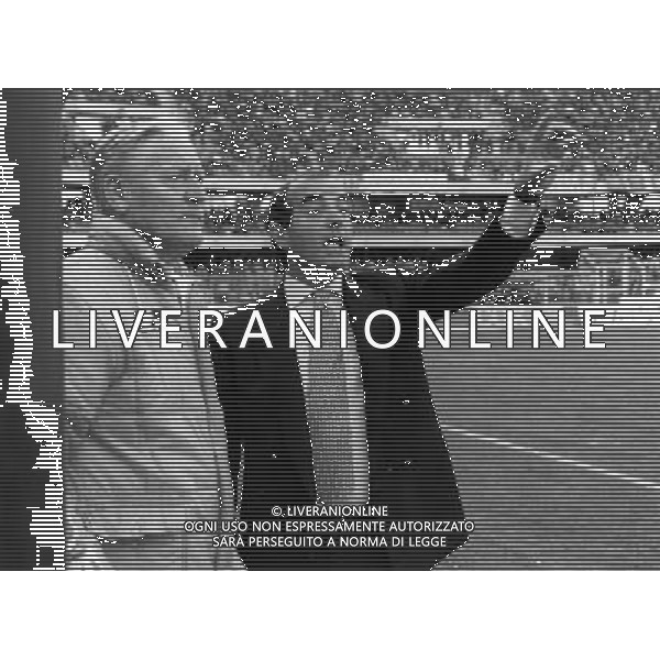 Nils Liedholm allenatore del Verona con Mariolino Corso negli anni \'90 ph archivio agenzia aldo liverani Sas