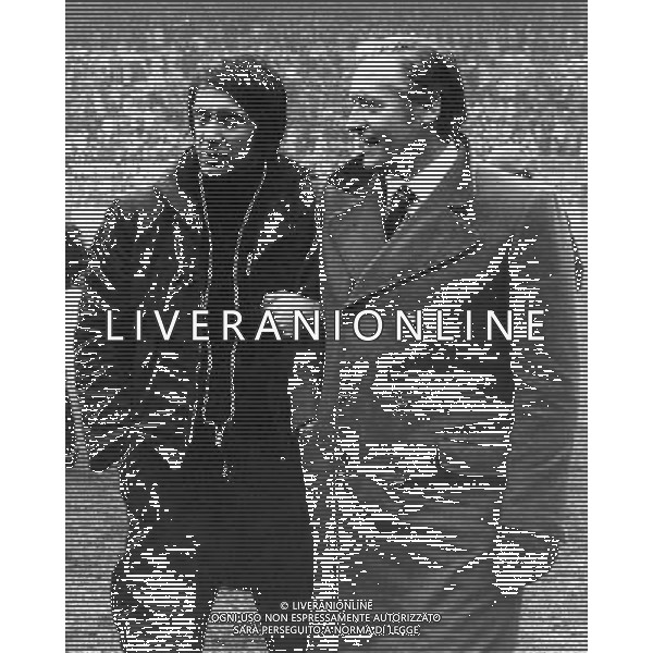 Nils Liedholm allenatore della Roma con Cesare Maldini allenatore del Milan ph archivio agenzia aldo liverani Sas