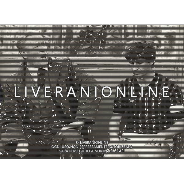 Nella foto Nils Liedholm e Gianni Rivera ph ca.fu/ag aldo liverani s.a.s.