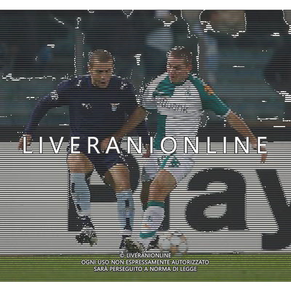 Lazio - Werder Brema 06/11/2007 Uefa Champions League 2007/2008 - fase a gironi 4a giornata Gruppo C nella foto: De Silvestri e Andreasen ph Corradetti / ag. Aldo Liverani