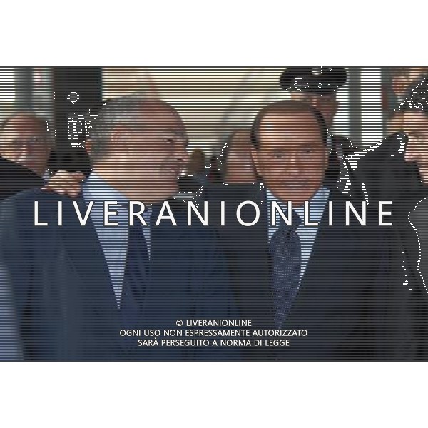 RHO (MI) 7/11/2007 SILVIO BERLUSCONI IN VISITA ALLA FIERA DI RHO NELLA FOTO SILVIO BERLUSCONI E MICHELE PERINI FOTO MARIO ROMANO/AG ALDO LIVERANI