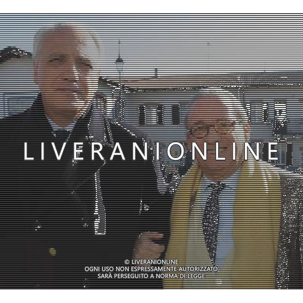 Cuccaro Monferrato 8 novembre 2007 Funerali di Liedholm Nils nella foto: Maurizio Mosca con Roberto bettega foto Andry / Ag. Aldo Liverani