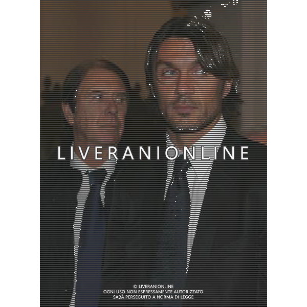 Cuccaro Monferrato 8 novembre 2007 Funerali di Liedholm Nils nella foto Cesare e Paolo Maldini foto Andry / Ag. Aldo Liverani