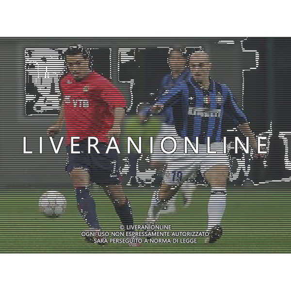 Milano 07/11/2007 champions league 2007/08 inter-cka mosca 4:2 nella foto esteban cambiasso e daniel carvalho ph marco luzzani/ag aldo liverani s.a.s.