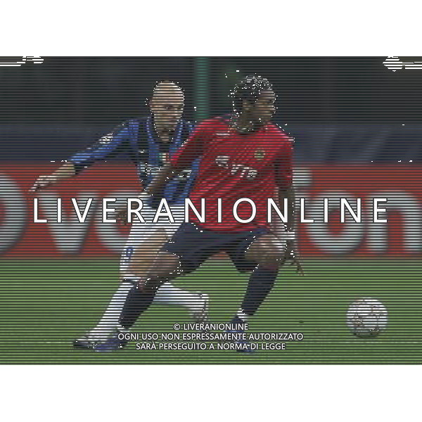 Milano 07/11/2007 champions league 2007/08 inter-cka mosca 4:2 nella foto esteban cambiasso e jo ph marco luzzani/ag aldo liverani s.a.s.