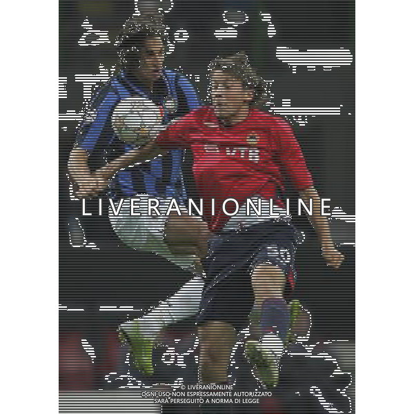 Milano 07/11/2007 champions league 2007/08 inter-cka mosca 4:2 nella foto anton grigoriev e zlatan ibrahimovic ph marco luzzani/ag aldo liverani s.a.s.