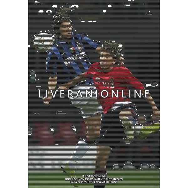 Milano 07/11/2007 champions league 2007/08 inter-cka mosca 4:2 nella foto anton grigoriev e zlatan ibrahimovic ph marco luzzani/ag aldo liverani s.a.s.
