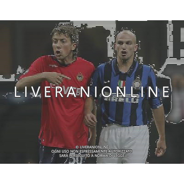 Milano 07/11/2007 champions league 2007/08 inter-cka mosca 4:2 nella foto anton grigoriev e esteban cambiasso ph marco luzzani/ag aldo liverani s.a.s.