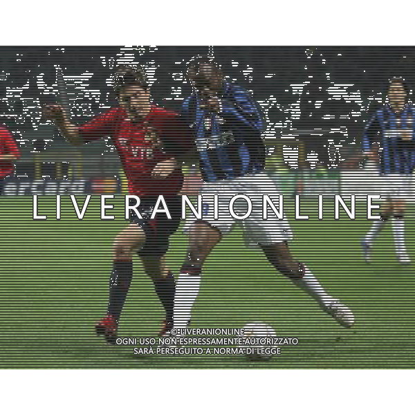 Milano 07/11/2007 champions league 2007/08 inter-cka mosca 4:2 nella foto evgeni aldonin e david suazo ph marco luzzani/ag aldo liverani s.a.s.