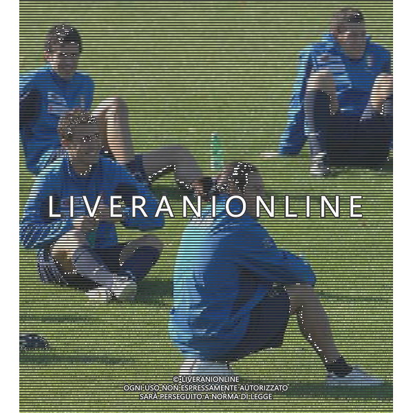 Allenamento della Nazionale Italiana a Coverciano Coverciano(FI) - 13.11.2007 Nella Foto:Mauro German Camonaresi e Fabio Cannavaro /Ph.Vitez-Ag. Aldo Liverani