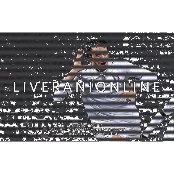 Qualificazioni ai Campionati Europei 2008 Glasgow - 17.11.2007 Scozia-Italia Nella Foto:Luca Toni esulta /Ph.Vitez-Ag. Aldo Liverani