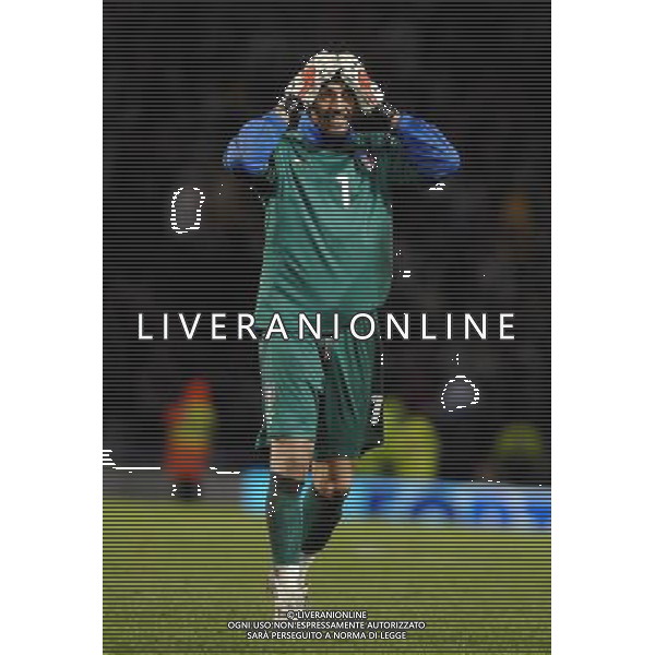 Qualificazioni ai Campionati Europei 2008 Glasgow - 17.11.2007 Scozia-Italia Nella Foto:Gianluigi Buffon dopo il go di Christian Panucci /Ph.Vitez-Ag. Aldo Liverani