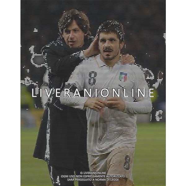 Qualificazioni ai Campionati Europei 2008 Glasgow - 17.11.2007 Scozia-Italia Nella Foto:Gennaro Gattuso-Demetrio Albertini /Ph.Vitez-Ag. Aldo Liverani