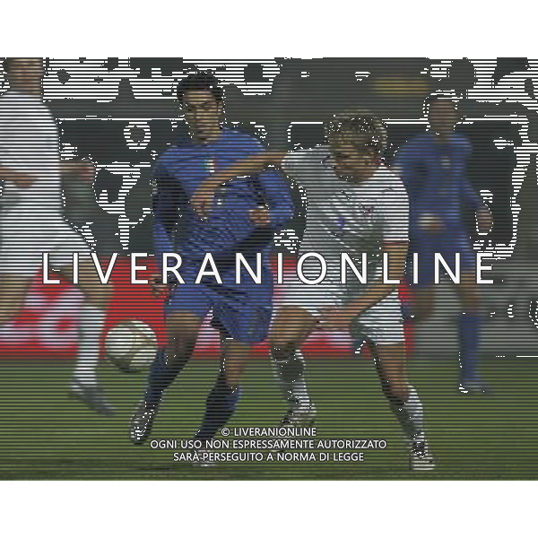 ITALIA-FAR OER QUALIF EURO 2008 21/11/2007 NELLA FOTO palladino e davidsen FOTO MARCO LUZZANI-AG ALDO LIVERANI