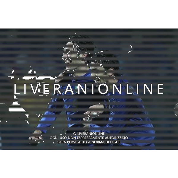 ITALIA-FAR OER QUALIF EURO 2008 21/11/2007 NELLA FOTO toni esulta FOTO MARCO LUZZANI-AG ALDO LIVERANI