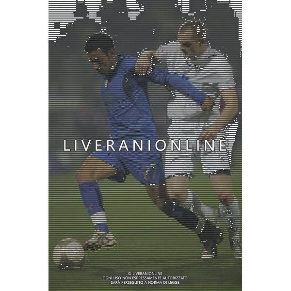 ITALIA-FAR OER QUALIF EURO 2008 21/11/2007 NELLA FOTO quagliarella e hansen FOTO MARCO LUZZANI-AG ALDO LIVERANI