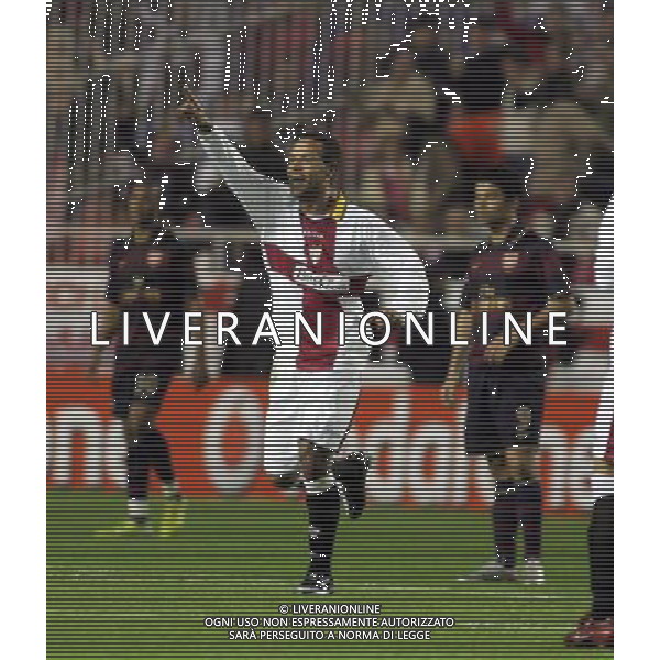 esultanza di Luis Fabiano dopo il gol del 2-1 Siviglia - Arsenal, Champions League, Group H, Seville, Andalusia, Spagna 27/11/2007, Picture by Ian Kington(IPS PHOTO AGENCY)/Ag. Aldo Liverani Sas Only Italy - Only for Italian Market 