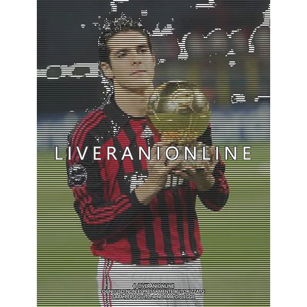Milan - Celtic Champions League 04/12/2007 nella foto Ricardo Kaka\' con il pallone d\'oro ph Agenzia Aldo Liverani Sas