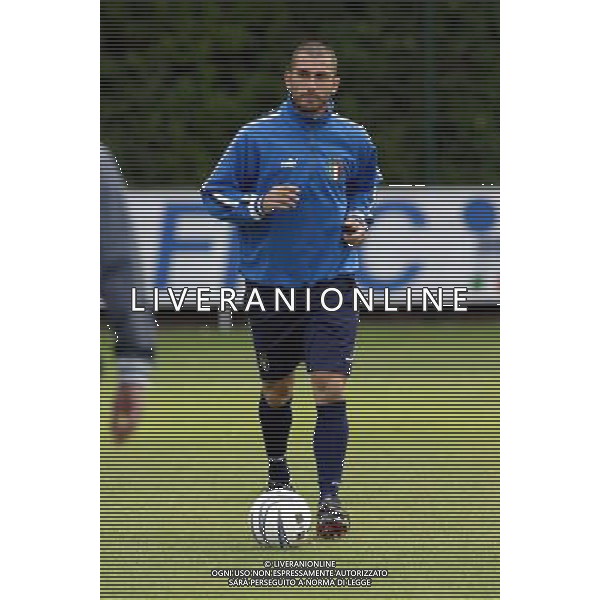 Coverciano (Fi) 07/10/2003 Allenamento della nazionale di calcio Nella foto: Di Vaio Marco Ph Gianni Nucci/Aldo Liverani