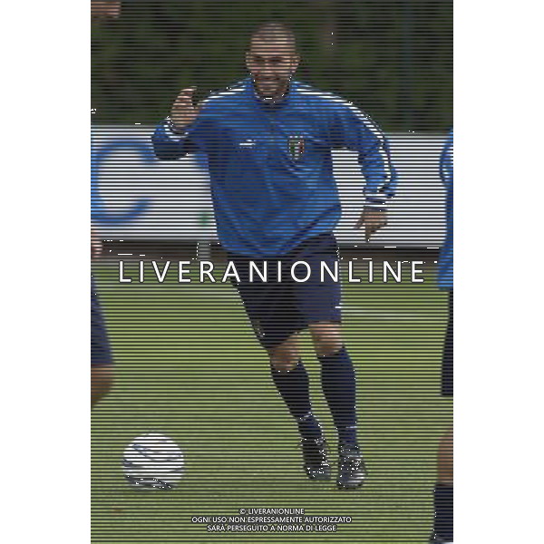 Coverciano (Fi) 07/10/2003 Allenamento della nazionale di calcio Nella foto: Di Vaio Marco Ph Gianni Nucci/Aldo Liverani