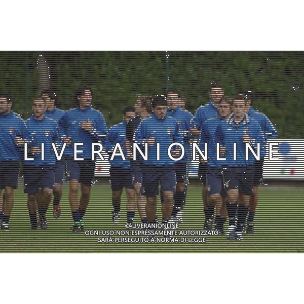Coverciano (Fi) 07/10/2003 Allenamento della nazionale di calcio Nella foto: Allenamento del gruppo Ph Gianni Nucci/Aldo Liverani