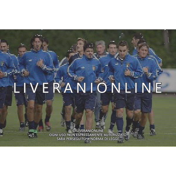 Coverciano (Fi) 07/10/2003 Allenamento della nazionale di calcio Nella foto: Allenamento del gruppo Ph Gianni Nucci/Aldo Liverani