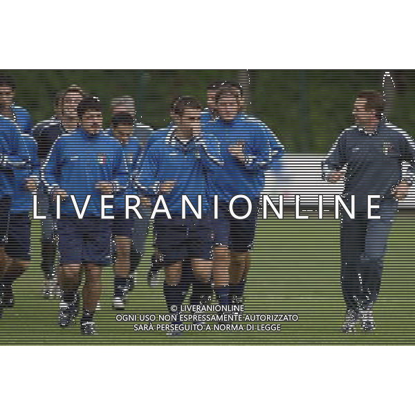 Coverciano (Fi) 07/10/2003 Allenamento della nazionale di calcio Nella foto: Allenamento del gruppo Ph Gianni Nucci/Aldo Liverani
