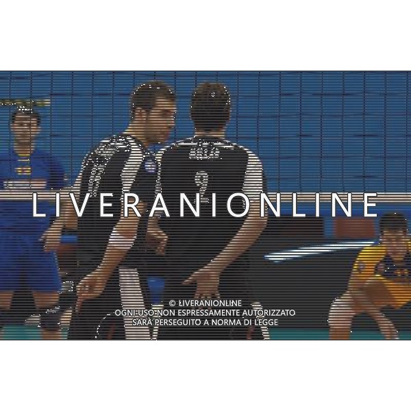 MILANO PALALIDO 9/12/2007 CAMPIONATO ITALIANO DI VOLLEY SERIE A TIM SPARKLING VOLLEY MILANO-ANDREOLI LATINA NELLA FOTO DRAGAN TRAVICA E RYAN MILLAR FOTO MARIO ROMANO/AG ALDO LIVERANI