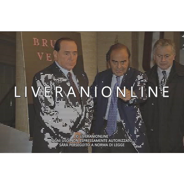 ROMA, 11 DICEMBRE 2007 Presentazione del libro di Bruno Vespa \'L\'amore e il potere - Da Rachele a Veronica un secolo di storia italiana\' NELLA FOTO: SILVIO BERLUSCONI - BRUNO VESPA PH AGENZIA ALDO LIVERANI SAS