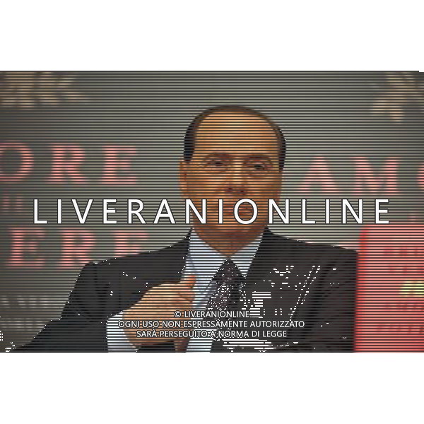 ROMA, 11 DICEMBRE 2007 Presentazione del libro di Bruno Vespa \'L\'amore e il potere - Da Rachele a Veronica un secolo di storia italiana\' NELLA FOTO: SILVIO BERLUSCONI PH AGENZIA ALDO LIVERANI SAS