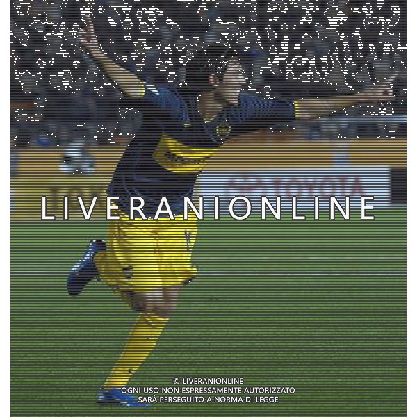 FIFA Club World Cup Japan 2007 Tokyo - 12.12.2007 Boca Juniors(ARG)vsEtoile Sportive du Sahel(TUN) Nella Foto:Neri Cardozo esulta /Ph.Vitez-Ag. Aldo Liverani