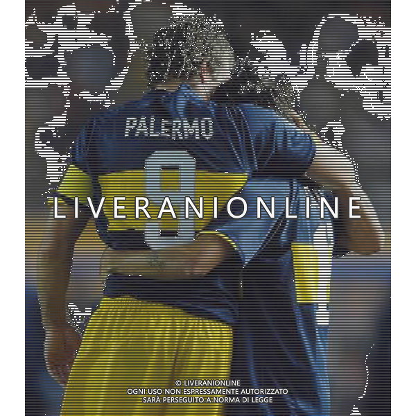 FIFA Club World Cup Japan 2007 Tokyo - 12.12.2007 Boca Juniors(ARG)vsEtoile Sportive du Sahel(TUN) Nella Foto:Martin Palermo e Neri Cardozo esultano /Ph.Vitez-Ag. Aldo Liverani