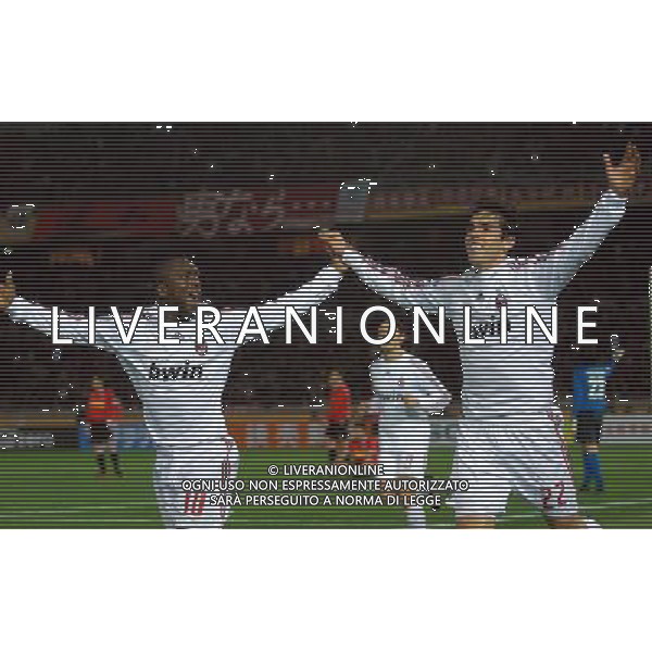 FIFA Club World Cup Japan 2007 Yokohama - 13.12.2007 Milan(ITA)vsUrawa Red Diamonds(JPN) Nella Foto: esultanza dopo il gol di Clarence Seedorf con Kaka\' /Ph.Vitez-Ag. Aldo Liverani