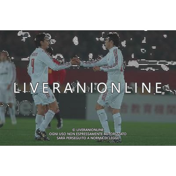 FIFA Club World Cup Japan 2007 Yokohama - 13.12.2007 Milan(ITA)vsUrawa Red Diamonds(JPN) Nella Foto:Kaka\' e Filippo Inzaghi si stringono la mano a fine partita /Ph.Vitez-Ag. Aldo Liverani