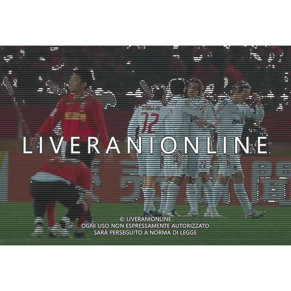 FIFA Club World Cup Japan 2007 Yokohama - 13.12.2007 Milan(ITA)vsUrawa Red Diamonds(JPN) Nella Foto:Giocatori Milan esultanza a fine partita /Ph.Vitez-Ag. Aldo Liverani