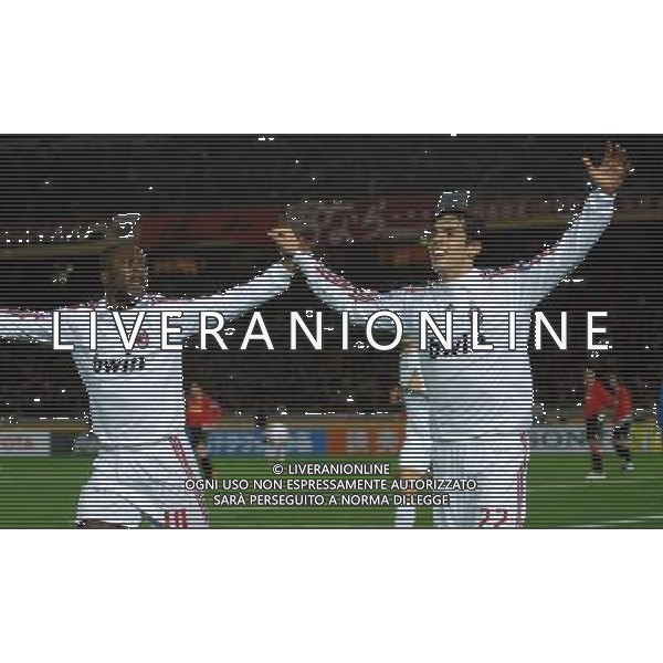 FIFA Club World Cup Japan 2007 Yokohama - 13.12.2007 Milan(ITA)vsUrawa Red Diamonds(JPN) Nella Foto:ESULTANZA DOPO IL GOL DI CLARENCE SEEDORF CON KAKA\' /Ph.Vitez-Ag. Aldo Liverani