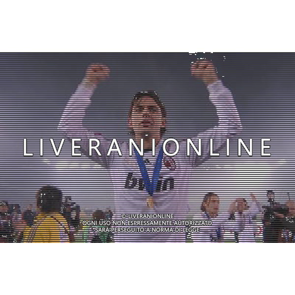 FIFA Club World Cup Japan 2007 Finale 1¡- 2¡Posto Yokohama - 16.12.2007 Milan(ITA)vsBoca Juniors(ARG) Nella Foto: Filippo Inzaghi esulta sotto la curva dopo la vittoria /Ph.Vitez-Ag. Aldo Liverani