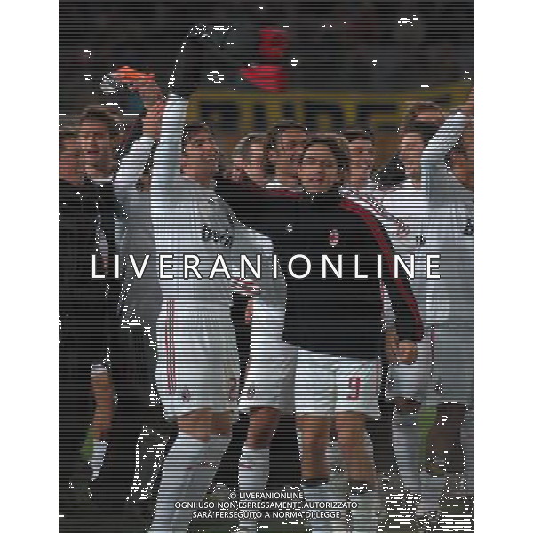 FIFA Club World Cup Japan 2007 Finale 1¡- 2¡Posto Yokohama - 16.12.2007 Milan(ITA)vsBoca Juniors(ARG) Nella Foto: Kaka\' e Filippo Inzaghi festeggiano la vittoria a fine gara /Ph.Vitez-Ag. Aldo Liverani