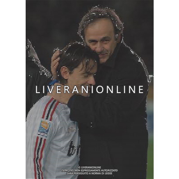 FIFA Club World Cup Japan 2007 Finale 1¡- 2¡Posto Yokohama - 16.12.2007 Milan(ITA)vsBoca Juniors(ARG) Nella Foto: michel Platini abbraccia Filippo Inzaghi a fine gara /Ph.Vitez-Ag. Aldo Liverani