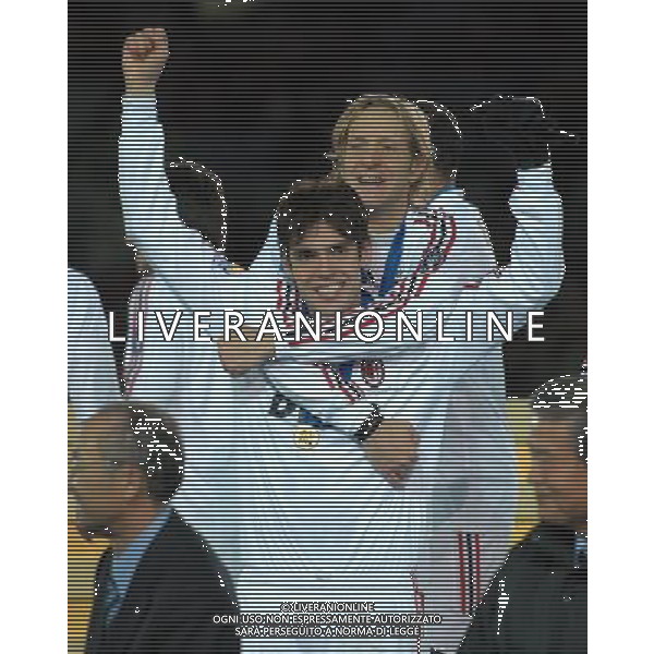 FIFA Club World Cup Japan 2007 Finale 1¡- 2¡Posto Yokohama - 16.12.2007 Milan(ITA)vsBoca Juniors(ARG) Nella Foto: Kaka\' e Massimo Ambrosini esultano a fine gara /Ph.Vitez-Ag. Aldo Liverani