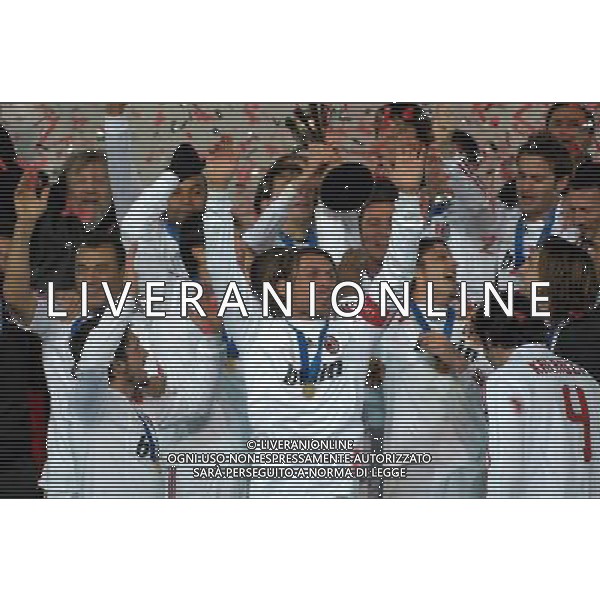 FIFA Club World Cup Japan 2007 Finale 1¡- 2¡Posto Yokohama - 16.12.2007 Milan(ITA)vsBoca Juniors(ARG) Nella Foto: Paolo Maldini festeggia la vittoria /Ph.Vitez-Ag. Aldo Liverani