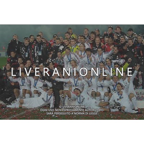 FIFA Club World Cup Japan 2007 Finale 1¡- 2¡Posto Yokohama - 16.12.2007 Milan(ITA)vsBoca Juniors(ARG) Nella Foto: il gruppo con la coppa festeggiamenti del milan per la vittoria /Ph.Vitez-Ag. Aldo Liverani