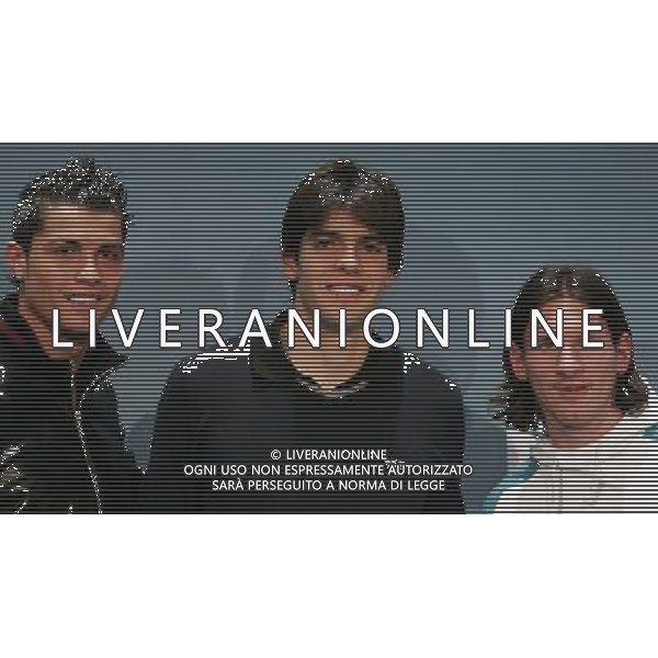 Zurigo 17 dicembre 2007 Fifa World Player 2007 nella foto: Cristiano Ronaldo Kaka e Lionel Messi foto Andry / Ag. Aldo Liverani