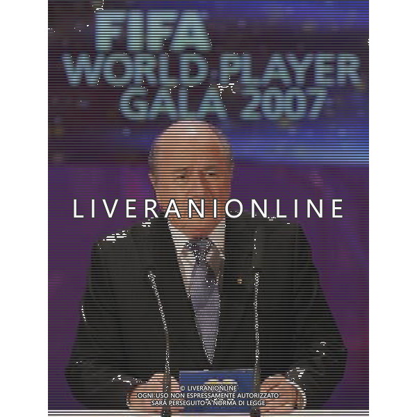 Zurigo 17 dicembre 2007 Fifa World Player 2007 nella foto: Blatter Joseph foto Andry / Ag. Aldo Liverani