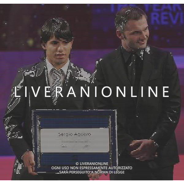 Zurigo 17 dicembre 2007 Fifa World Player Gala\' 2007 nella foto: Sergio Aguero e Chapuisat foto Andry / Ag. Aldo Liverani