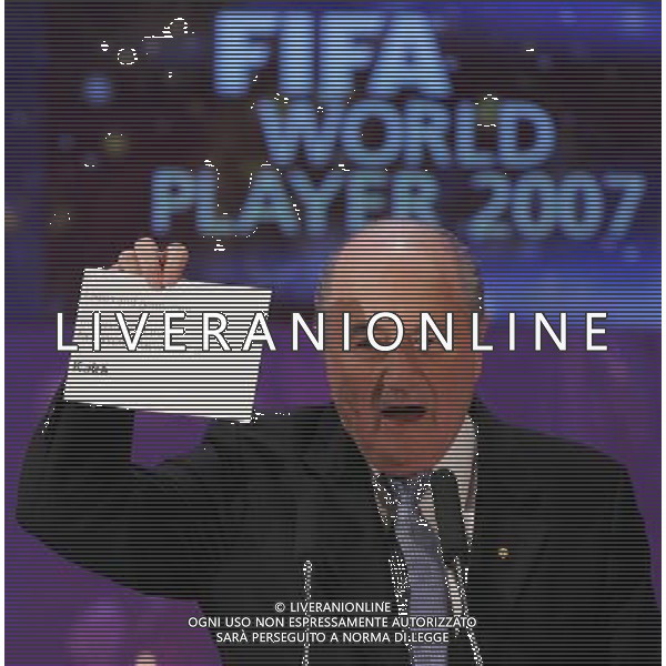 Zurigo 17 dicembre 2007 Fifa World Player Gala\' 2007 nella foto: Blatter Joseph foto Andry / Ag. Aldo Liverani