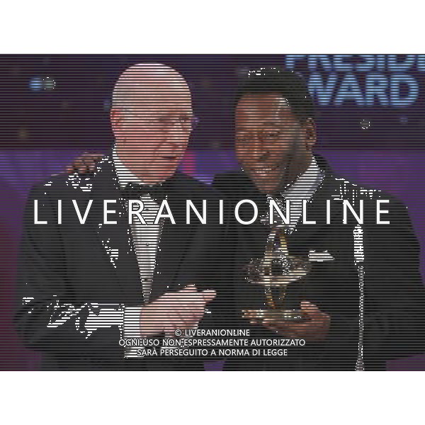 Zurigo 17 dicembre 2007 Fifa World Player Gala\' 2007 nella foto: Bobby Charlton e Pele\' foto Andry / Ag. Aldo Liverani