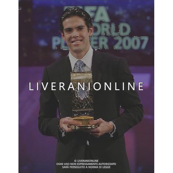 Zurigo 17 dicembre 2007 Fifa World Player Gala\' 2007 nella foto: Kaka vincitore del Fifa World Player 2007 foto Andry / Ag. Aldo Liverani
