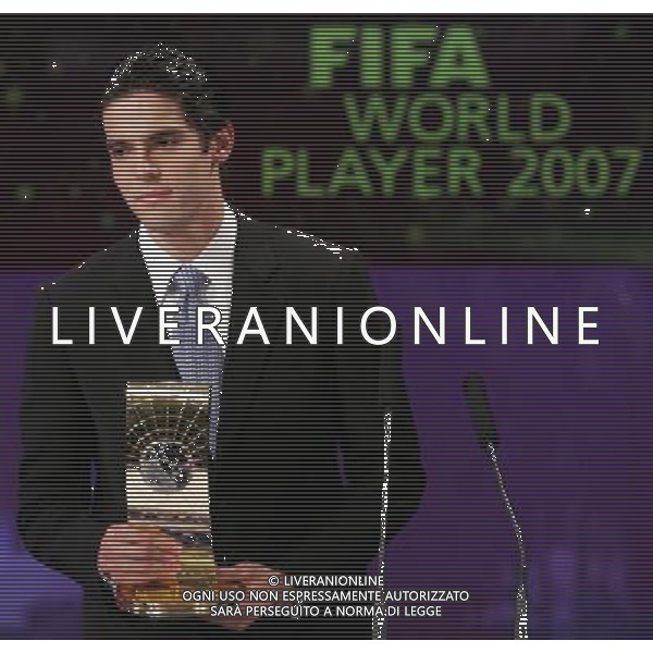 Zurigo 17 dicembre 2007 Fifa World Player Gala\' 2007 nella foto: Kaka vincitore del Fifa World Player 2007 foto Andry / Ag. Aldo Liverani